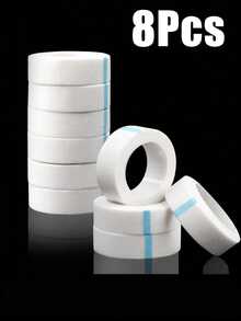 2/4/6/8 PCS Multi Pack Strong Adhesive White Microporous Tape And Adhesive Fabric Tape For Eyelash Extension For Lash Artists For Professional Makeup For Salon Use Breathable No Residue Long Lasting Lash Tape - White - View 6