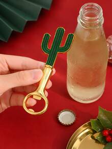 Zazumi 1pc/2pcs Zinc Alloy Beer Bottle Opener, Creative Cactus Shaped Opener, Metal Mini Gift For European And American Parties - Multicolor - View 4