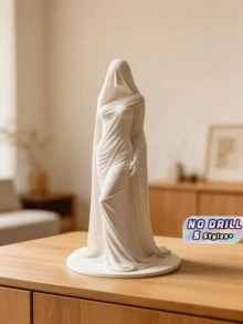 1件 3D列印 PLA材質 神秘面具雕塑 家用桌面 酒櫃 餐桌 玄關牆面裝飾 現代藝術擺飾 獨特禮物 - 神秘蒙面女士擺件 - 查看 1