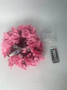 96/144LED粉色樱花树藤编灯，USB供电，室内外装饰，柔软可弯曲的仿真树枝，8种模式，适用于房间装饰、婚礼装饰、秋季装饰、派对氛围照明、情人节、圣诞节礼物、生日、毕业典礼等场合。 - 淺粉色 - 查看 9
