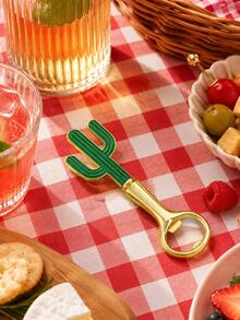 Zazumi 1pc/2pcs Zinc Alloy Beer Bottle Opener, Creative Cactus Shaped Opener, Metal Mini Gift For European And American Parties - Multicolor - View 3