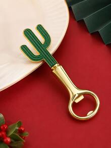 Zazumi 1pc/2pcs Zinc Alloy Beer Bottle Opener, Creative Cactus Shaped Opener, Metal Mini Gift For European And American Parties - Multicolor - View 1
