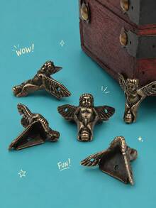 superFUNNYmarket Vintage Zinc Alloy Box Feet & Corner Protectors, Antique Bronze/Gold Ornate Metal Legs, Durable Rust-Resistant Hardware For Wooden Chests, Storage Boxes, Furniture, Handmade Crafts, Antique Reproductions & DIY Projects, Easy To Install - multicolor - View 1