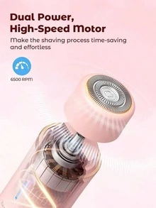 2-In-1 Electric Shaver For Women, Rechargeable And Portable, Suitable For Wet And Dry Use. Perfect For Trimming And Shaving Hair On Arms, Legs, Underarms, Bikini Line, And Facial Hair Including Lip, Chin And Neck. Features Adjustable Head For Smooth - multicolor - View 9