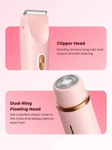 2-In-1 Electric Shaver For Women, Rechargeable And Portable, Suitable For Wet And Dry Use. Perfect For Trimming And Shaving Hair On Arms, Legs, Underarms, Bikini Line, And Facial Hair Including Lip, Chin And Neck. Features Adjustable Head For Smooth - multicolor - View 5