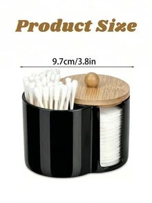 Desktop Acrylic Cotton Swab Box, Transparent Cotton Pad And Dental Floss Plastic Storage Box With Lid And Dustproof Design - Multicolor - View 9