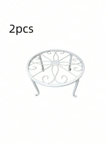 1/2pcs Heavy Duty Metal Plant Stand, Rustproof Iron Flower Pot Holder & Garden Container Support, Space-Saving Storage Rack For Home Decor, Kitchen, Bathroom & Bedroom - multicolor - View 11