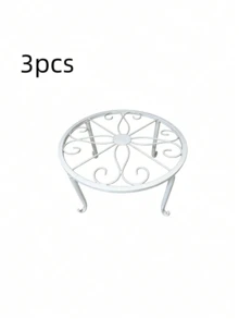 1/2pcs Heavy Duty Metal Plant Stand, Rustproof Iron Flower Pot Holder & Garden Container Support, Space-Saving Storage Rack For Home Decor, Kitchen, Bathroom & Bedroom - multicolor - View 9