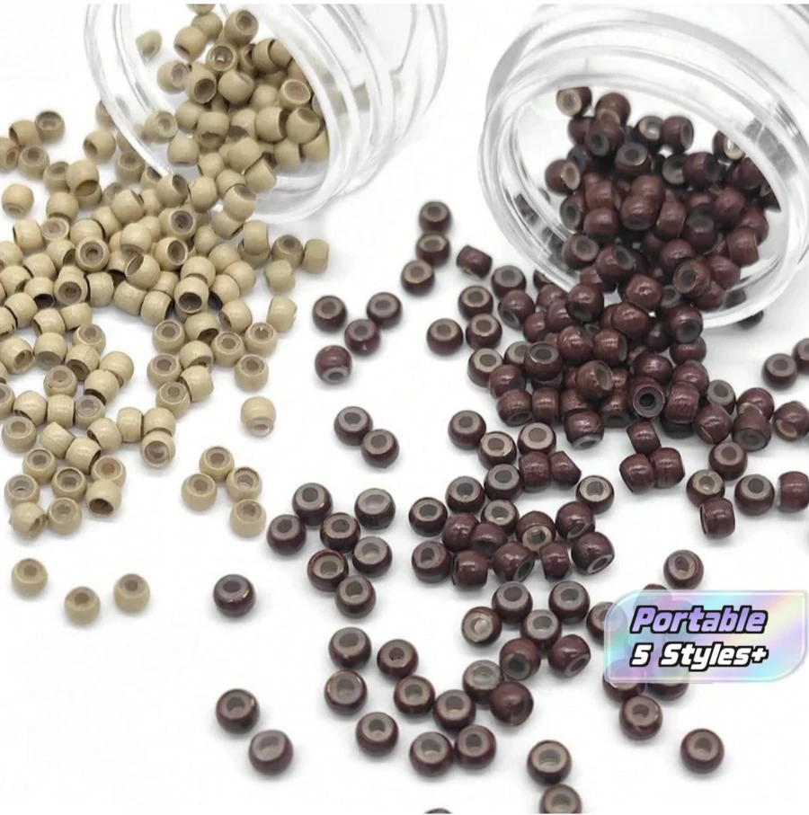 500pcs 3.0mm Silicone Nano Rings With Copper Rings And Silicone Lining, Hair Ties Hair Accessories - View 1