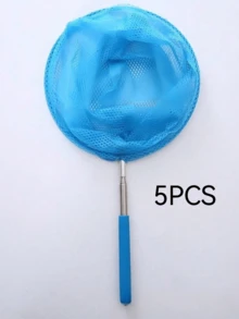 1Pc Mini Stainless Steel Retractable Fishing Net, Insect & Butterfly Catching Net, Outdoor Water Toy. Handles Shipped Randomly With Or Without Patterns - Multicolor - View 11