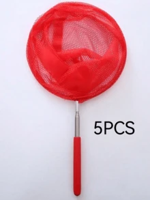 1Pc Mini Stainless Steel Retractable Fishing Net, Insect & Butterfly Catching Net, Outdoor Water Toy. Handles Shipped Randomly With Or Without Patterns - Multicolor - View 9