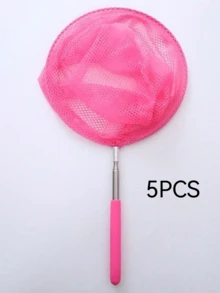 1Pc Mini Stainless Steel Retractable Fishing Net, Insect & Butterfly Catching Net, Outdoor Water Toy. Handles Shipped Randomly With Or Without Patterns - Multicolor - View 8