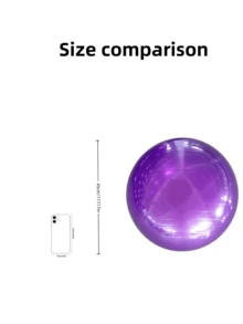 1pc Purple PVC Yoga Ball, Durable Fitness & Pilates Balance Ball For Weight Loss And Core Strength Training, Suitable For Home Workout, Paired With Yoga, Stretching And Flexibility Exercises, Pump Sold Separatelyc - Purple - View 4