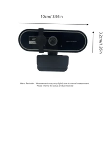 Webcam mạng 2K/4K dành cho máy tính, độ phân giải HD 1080P, giao diện USB, tích hợp micro, tự động lấy nét, hỗ trợ độ phân giải Full HD 1080P. - Nhiều màu - Xem 3