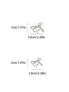 Zazumi 2/4/8pcs Elegant Bow Napkin Rings, High-End Restaurant, Hotel And Daily Table Setting Decoration Accessories - Multicolor - View 12