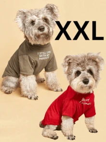Thin Pet Letter T-Shirt, Khaki Breathable Dog Tee Top, Simple Alphabet Print Puppy Clothes For Spring Summer, Casual Pet Apparel For Small & Medium Dogs - Khaki - View 8
