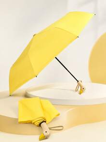Joivida 1pc Cute Folding Umbrella, 8 Ribs Manual Operation Umbrella, Durable Material Portable Umbrella For Daily & Outdoor - Multicolor - View 5