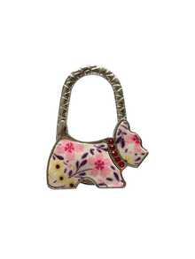 Muroi Mono Cute Dog Shaped Foldable Purse Hanger, Fashionable Metal Table Hook For Handbags, Portable Bag Hanger For Desk, Anti-Slip Purse Hook With Rhinestone, Keep Your Bag Secure And Off The Floor, Multi-Color Leopard Print & Polka Dot Options, Ideal For Office, Restaurant, School, Coffee Shop, Great For Pride Month, Eid Al-Adha, Back To School, Housewarming, Birthday, Valentine's Day Gifts, Unique Accessory For Women & Girls - Multicolor - View 16