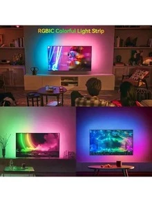 1 قطعة ضوء محيط شاشة الكمبيوتر RGB، مناسب لشاشات كمبيوتر 24"/32"، يعمل بالطاقة من منفذ USB، شريط إضاءة لشاشة الكمبيوتر والتلفزيون، مناسب لشاشات الألعاب والحواسيب الشخصية، لخلق جو مميز في غرفة الألعاب، مع تأثيرات إضاءة ديناميكية، سهل التركيب - USB - مشاهدة 6