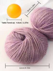 1团闪亮金属纱线，柔软的针织钩编线，适用于围巾、毛衣、包包、帽子、DIY舒适针织品、钩编线球、手工工艺品、针织配件和缝纫用品 - 彩色 - 查看 8