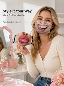 superFUNNYmarket 3D Stereo Funny Face Printed Cotton Mask, Novelty Realistic Human Expression Design, Multiple Hilarious Styles Available - Multicolor - View 9