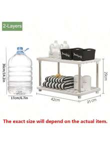 1 Étagère de rangement et d'organisation en plastique multifonctionnelle et imperméable à 4 couches - Convient pour la cuisine, la salle de bain, la chambre, le bureau, le garage - Multicolore - Voir 12