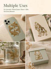 Haus Hana Multi-Purpose Metallic Sticker, Self-Adhesive Waterproof Decor Decal, DIY Craft Ornament For Phone & Home, Holiday Gift For Father's Day & Eid Al-Adha - multicolor - View 6