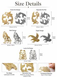 Haus Hana Multi-Purpose Metallic Sticker, Self-Adhesive Waterproof Decor Decal, DIY Craft Ornament For Phone & Home, Holiday Gift For Father's Day & Eid Al-Adha - multicolor - View 3