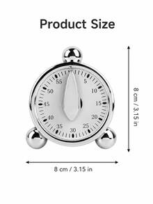 Haus Hana 1pc Mechanical Wind Up Timer, 60 Minute Countdown Clock For Kitchen Cooking, Baking, Studying, Exam Practice, Time Management For Students, Office, Loud Alarm - Multicolor - View 7