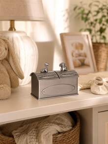 Haus Hana 1pc Mini Hair And Teeth Memorial Box, Metal Engraved Memory Box, Suitable For Teeth, Baby Christening, Shower Gifts, Retro Decoration - multicolor - View 2