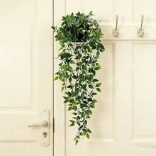 1 pieza Planta colgante artificial | Planta colgante falsa, planta artificial en maceta en miniatura adecuada para pared de flores DIY, flores falsas resistentes a los rayos UV para jardín colgante, balcón, alféizar de ventana, decoración exterior, ideal para hogar, sala de estar, oficina, baño, decoración de estantería, decoración de boda y cumpleaños, perfecta para decoración de primavera y verano al aire libre y del patio - Verde - Ver 12