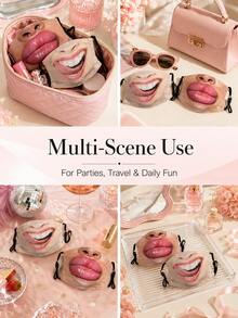 superFUNNYmarket 3D Stereo Funny Face Printed Cotton Mask, Novelty Realistic Human Expression Design, Multiple Hilarious Styles Available - Multicolor - View 7