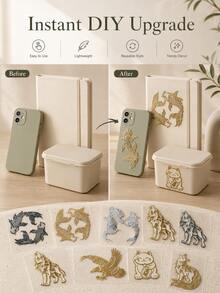 Haus Hana Multi-Purpose Metallic Sticker, Self-Adhesive Waterproof Decor Decal, DIY Craft Ornament For Phone & Home, Holiday Gift For Father's Day & Eid Al-Adha - multicolor - View 5
