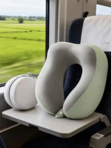 2026 New U-Shaped Memory Foam Neck Pillow With Storage Case, Portable Travel Pillow With Slow Rebound Support, Removable & Washable Cover For Airplane, Office Nap & Travel, Portable U-Shaped Memory Foam Neck Pillow With Carry Case,U-Shaped Memory - Neck pillow - View 8