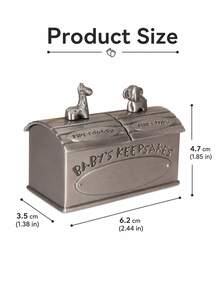Haus Hana 1pc Mini Hair And Teeth Memorial Box, Metal Engraved Memory Box, Suitable For Teeth, Baby Christening, Shower Gifts, Retro Decoration - multicolor - View 6