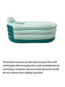 1 pieza Bañera inflable portátil para adultos con bomba de pie - Fácil de inflar y drenar, adecuada para SPA en casa, baño caliente/frío, plegable para almacenamiento - Regalo perfecto - A - Ver 14