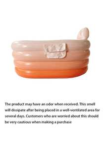 1 pieza Bañera inflable portátil para adultos con bomba de pie - Fácil de inflar y drenar, adecuada para SPA en casa, baño caliente/frío, plegable para almacenamiento - Regalo perfecto - A - Ver 13