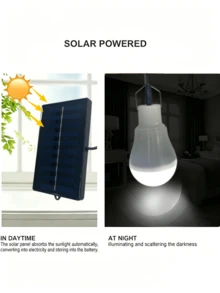 1/2PCS-Solar Light Bulbs For Indoor Home, Outdoor Waterproof Camping Lamps For Tent, Rechargeable LED Solar Lights For Shed Night, Emergency Power Outage And Outside, Solar Lights Outdoor - multicolor - View 6