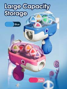 Whale-Shaped Sticky Ball Gun Toy, Target Ball Game, Children'S Multiplayer Shooting Competition, Parent-Child Interaction, Shooting Toy For Boys - Multicolor - View 11