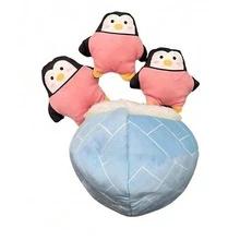 PETSIN Penguin3-In-1Snowman 3-In-1 Squeaky Dog Toy, Interactive Plush Chew Toy For Dogs, Durable Stuffed Dog Enrichment Toy For Aggressive Chewers, Soft Fabric Training Toy For Mental Stimulation And Boredom Relief - Multicolor - View 5