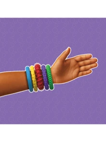 5 Paket Gelang Tekstur Gelisah - Gelang Tekstur Silikon, Mainan Pereda Stres Tekstur Silikon, Mainan Keren Berwarna-warni (Bentuk dan Warna Acak) - MultiWarna - View 7