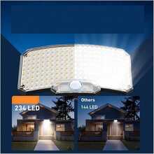 LED Solar Wall Lights, Outdoor Solar Lights With Motion Sensor, 3 Brightness Modes Outdoor Wall Lights For Front Door, Yard, Garage, Patio - Energy-Efficient, Semi-Flush Mount, Plastic Material, Solar-Powered, Ip55 - 234 LED lights. - View 5