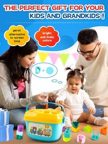 Baby Toy Shape Sorting Learning Blocks, Toddler Toys And Garden Building Toys, Abc And Shape Blocks, Shape Sorting Game, Children'S Educational Toys (Some Parts Sent Randomly) - Multicolor - View 6