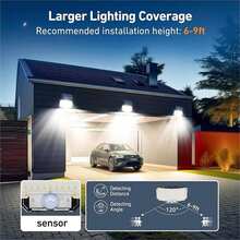 LED Solar Wall Lights, Outdoor Solar Lights With Motion Sensor, 3 Brightness Modes Outdoor Wall Lights For Front Door, Yard, Garage, Patio - Energy-Efficient, Semi-Flush Mount, Plastic Material, Solar-Powered, Ip55 - 234 LED lights. - View 7