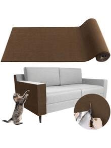 1PC Self Adhesive Cat Scratch Furniture Protector Pad Anti Scratching Couch Sofa Protector DIY Cat Tree Scratch Guard For Indoor Cat Cat Supplies Pet Furniture Protector - 30*100cm - View 3