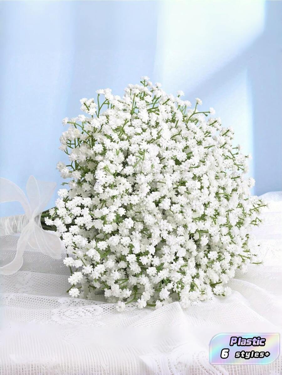 5/10/20/30/40 piezas de aliento de bebé artificial, cada una de aproximadamente 11 pulgadas/28 cm de largo. Estas flores de plástico artificial son excelentes para la decoración de mesa y arreglos de florero. - Multicolor - View 1