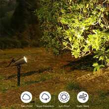 Outdoor Waterproof Solar Light, Dual-Use Spotlight, Ip65 Waterproof Led Light, Solar Garden Light, Zero Electricity Cost, Suitable For Courtyards, Gardens, Camping, Home Decoration, A Gift For Parents And Friends - black - View 12