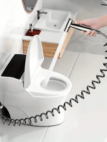 6 Buah Set Semprotan Bidet 2-in-1 yang Dipasang di Dinding, Tekanan Tinggi, Toilet, Pancuran, Kontrol Ganda, Selang yang Dapat Ditarik, Kamar Mandi, Dapur, Semprotan Toilet Bidet Genggam, Kit Shattaf, Katup Keluaran Ganda, Kebersihan Pribadi, Pencuci Hewan Peliharaan, Kain Lap, Popok, Spa, Pereda Nyeri Otot, Pembersihan - perak - View 7