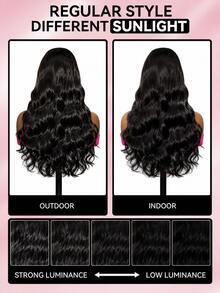 TrueHD 9AM HAIR STORE 即戴即用预漂白无胶高清蕾丝波浪卷6*4蕾丝闭合假发，8-14英寸波波头，16-30英寸长发，预剪蕾丝，自然色，适合日常佩戴，女士快速发货，无胶编织配件，女士振动器，情人节真人发蕾丝假发，自然无胶假发，适合浪漫约会 - SNatural - 查看 18