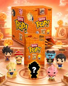 1個 龍珠Z Funko Bitty Pop 神秘迷你公仔盲袋，1個隨機乙烯基角色收藏品，悟空 貝吉塔 布歐 動漫模型，桌面書架展示裝飾，派對桌飾 - 彩色 - 查看 1